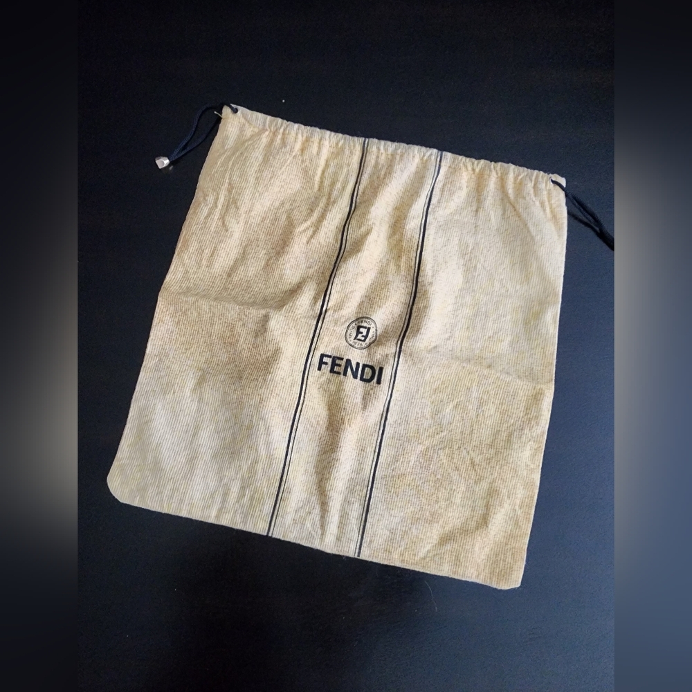 FENDI Yellow Drawstring Dust Bag Handbag Cover